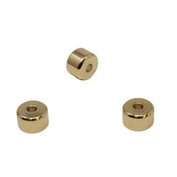 Gold Plated Wheel Rondel 8mm Forte Bead - Sold Individually