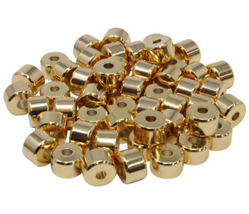 Gold Plated Wheel Rondel 8mm Forte Bead - Sold Individually