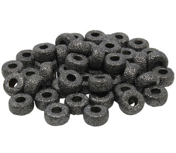 Gunmetal Plated Textured Rondelle 8mm Forte Bead - Sold Individually