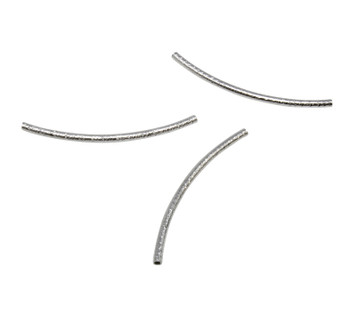 Sterling Silver Plated 1.5x29mm Curved Tube