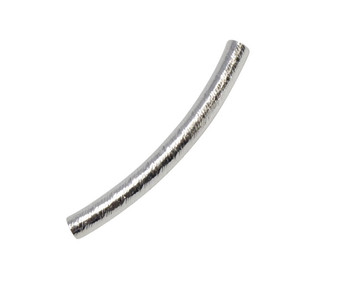 Sterling Silver Plated 3x29mm Curved Tube