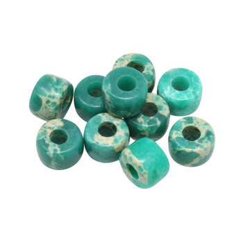 Forte Bead - Manmade Green Imperial Jasper - Sold Individually