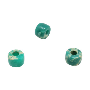 Forte Bead - Manmade Green Imperial Jasper - Sold Individually