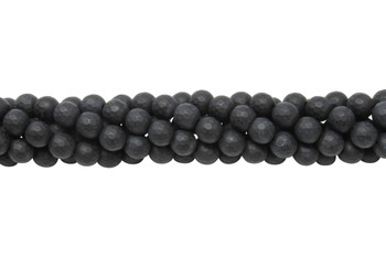 Black Onyx Matte 6mm Faceted Round