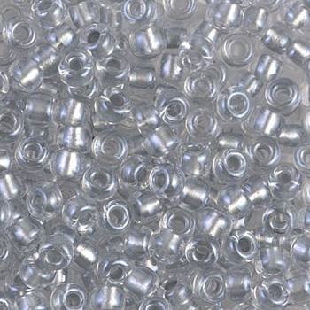 Size 6 Miyuki Seed Beads -- 242 Crystal / Sparkle Pewter Limited