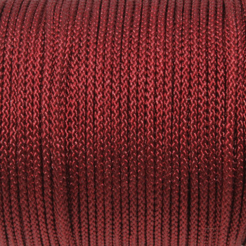 Dark Red - 2mm Braided Polyester Cord - Sold by the Foot