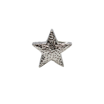 Silver Plated Textured Star 11mm Forte Bead - Sold Individually