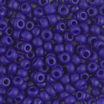 Size 6 Miyuki Seed Beads -- 414F Opaque Cobalt Matte