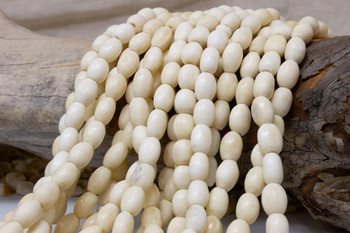 Kemel Bone Polished White 9x13mm Rice