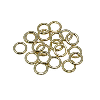 Gold 6mm OPEN Jump Rings - Non Tarnish / Water Resistant - 20 Pieces