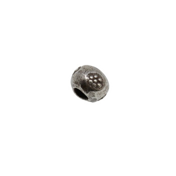 Sterling Silver 5x4mm Floral Rondel Bead