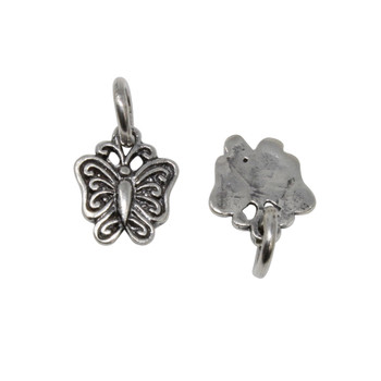 Sterling Silver 8mm Butterfly Charm