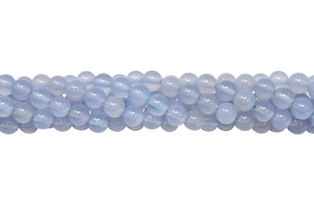 Blue Chalcedony Polished A Grade 6mm Round