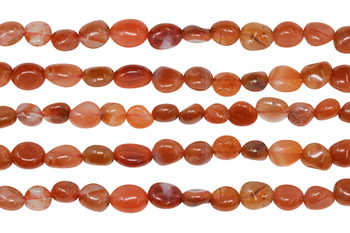 Orange Agate Polished 6-9mm Round Nugget