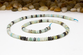Amazonite Matte Multi Color 2x4mm Rondelle