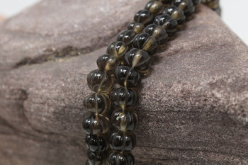 Smoky Quartz Polished 8-10mm Melon / Pumpkin