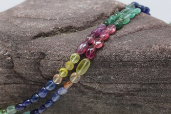 Multi Sapphire 6-9mm Banded Smooth Oval - 2 Strands