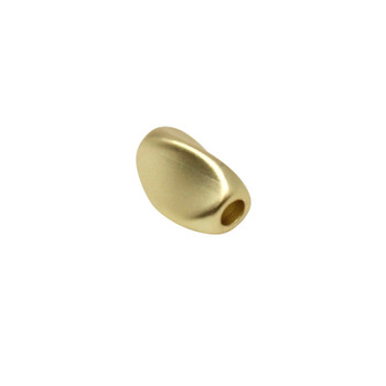 Gold Plated Satin 8x5mm Twisted Rice Bead