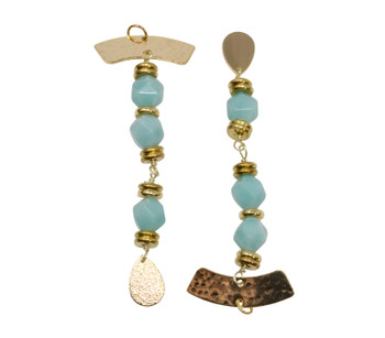 Amazonite 18K Gold Plated Dangle Pendant