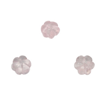 Rose Quartz Polished 4x7-6x7mm Melon / Pumpkin Bead