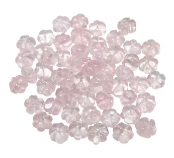 Rose Quartz Polished 4x7-6x7mm Melon / Pumpkin Bead