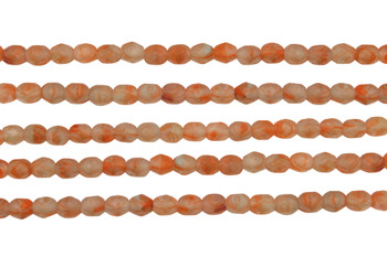 Fire Polish 4mm Faceted Round - Hurricane Glass Matte Bandlands