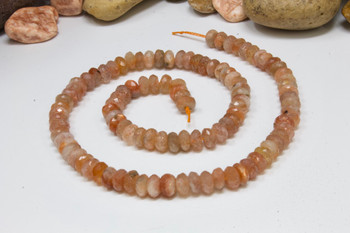 Sunstone Polished 4x6mm Faceted Rondelle