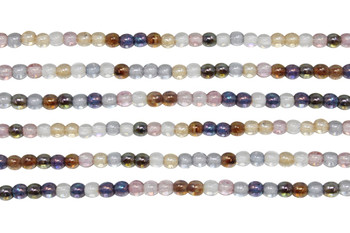 Czech Glass 3mm  Round -- Luster Mix