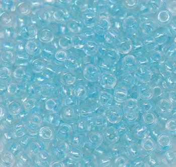 Size 6 Toho Seed Beads -- 268 Dyed Light Blue Topaz AB