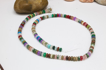 Mixed Gemstones 2x4mm Rondelle