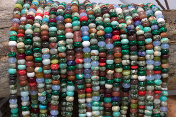 Mixed Gemstones 4x6mm Rondelle
