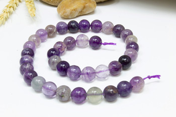 Natural Purple Fluorite Polished 8mm Round