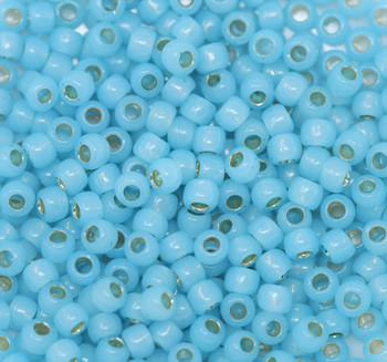 Size 6 Toho Seed Beads -- 587A Seafoam Opal / Gilt Lined