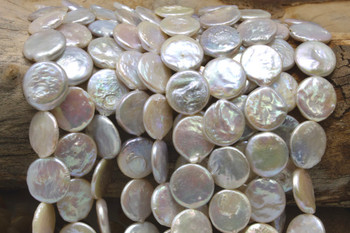 Freshwater Pearls White / Ivory 15-16mm Coin