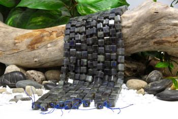 Labradorite Polished 10mm Faceted Cube