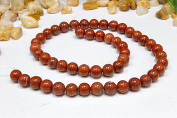 Red Stone Jasper Polished 8mm Round