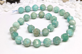 Brazil Amazonite Polished 10mm Faceted Lantern