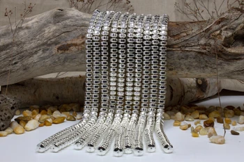 Sterling Silver Plated Hematite Polished 6x10mm Rondelle