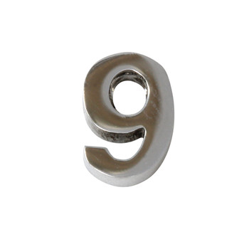 Stainless Steel Number Bead - 9