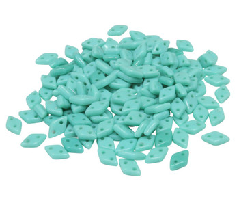 CzechMates® Diamond 2 Hole Beads -- Turquoise