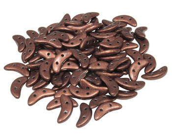 CzechMates® Crescent Beads -- Saturated Metallic Chicory Coffee