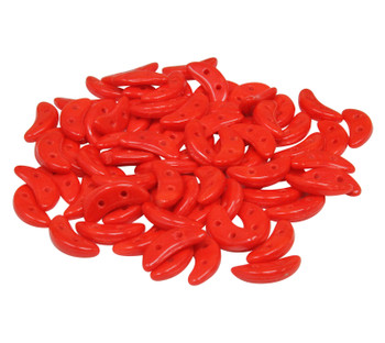 CzechMates® Crescent Beads -- Opaque Red