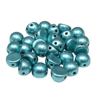 CzechMates® 7mm Cabochon 2 Hole Beads -- Saturated Metallic Island Paradise