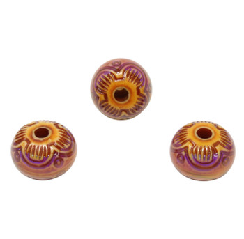 Mirage Mood Bead 12x16mm Rondel - Chinese Lantern