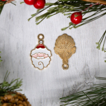 Enamel Santa Charm