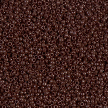 Size 15 Miyuki Seed Beads -- 409 Opaque Chocolate