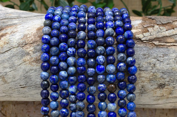 Dyed Lapis Polished 6mm Faceted Round