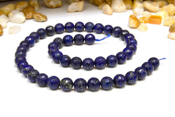 Lapis Polished 8mm Faceted Round