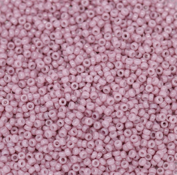 Size 15 Miyuki Seed Beads -- 429D Opaque Antique Rose Luster