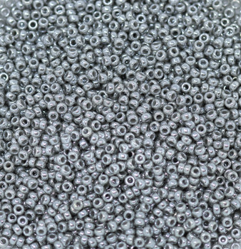 Size 15 Miyuki Seed Beads -- 449A Dark Grey Pearl